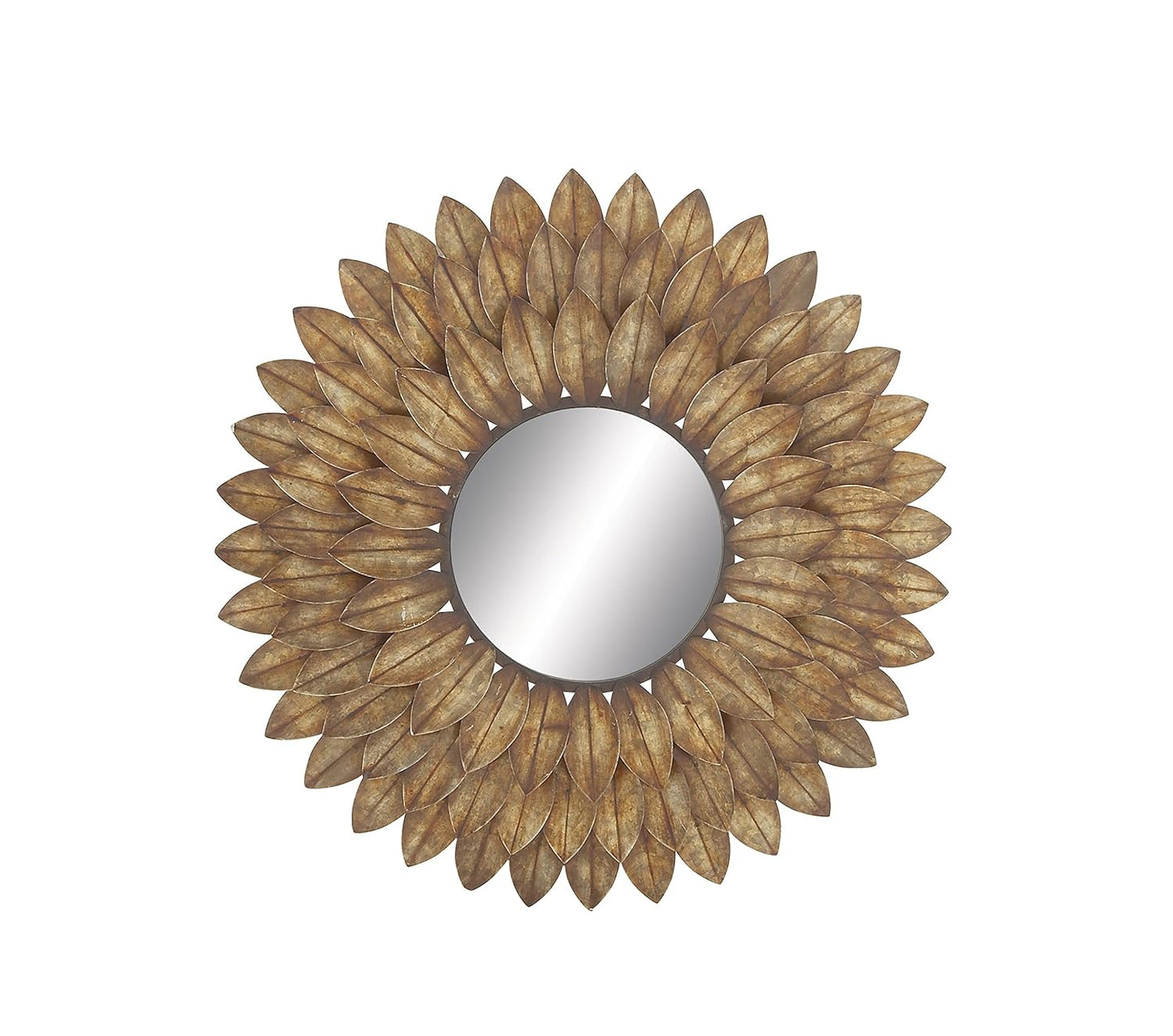 Golden Sunburst Metal Mirror Wall Decoration Metal Wall Art