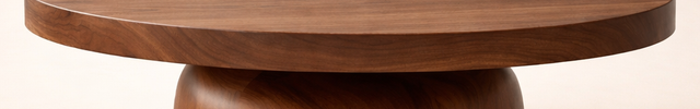 Bia round coffee table for living room mid century modern Scandinavian Japandi inspired solid wood center table for sofa seating
