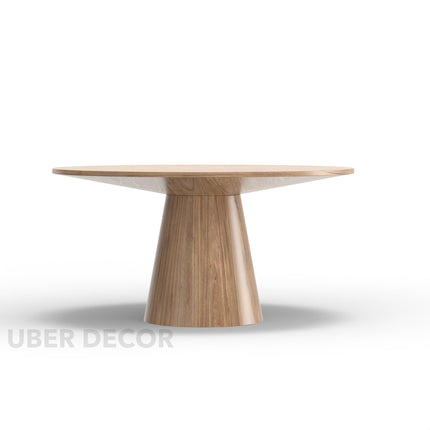 Meadow Round Dining Table Scandinavian Inspired Minimalist Custom Made Design for Modern Indian Homes and Elegant Dining Rooms - Uber Decor