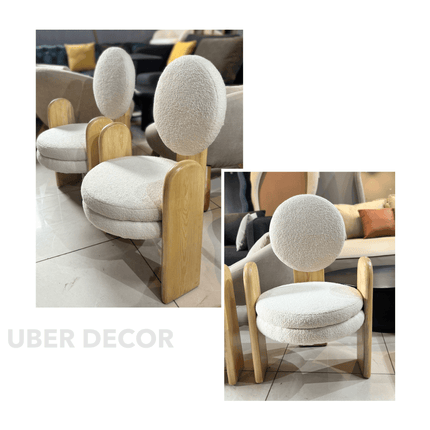 Orbit Rest Accent Armchair Postmodern European Inspired Fixed Base Statement Chairs Living Room and Lounge Room