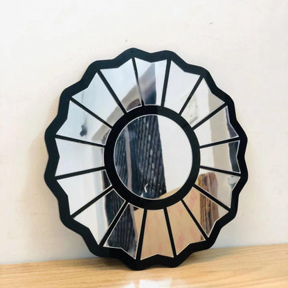 Radiant Bloom Window Mirror - Round Wall Mirror