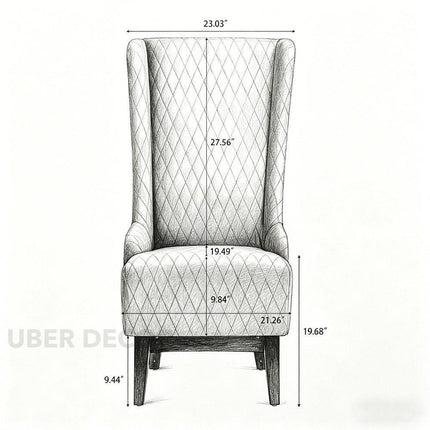 Nolan High Back Wing Chair – Modern Accent Seating for Living Room