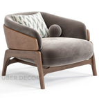 Soft Taupe Grey Suede Velvet