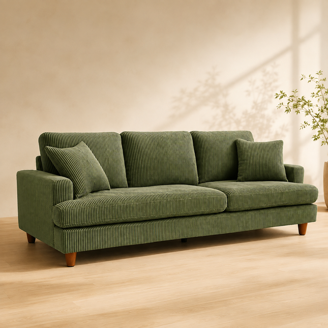 Snugrio 87 inch 3-Seater Sofa - Modern Wabi-Sabi Couch for Living Room & Lounge Areas