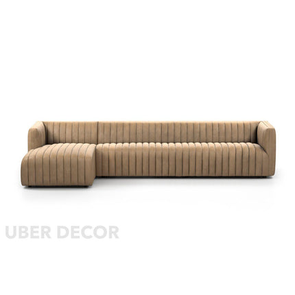 Brandon L-Shaped Sectional Sofa Couch Modern Contemporary Luxury Furniture for Living Room