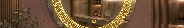 Luminatex round design front-lit or backlit led mirror- 3-colour touch button frameless bathroom vanity mirror