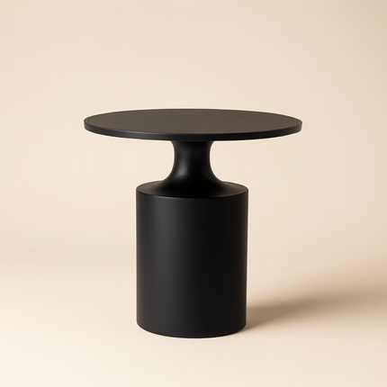 The Atlas Cylinder – Custom Cylindrical Base Side Table in Mid Century Modern Style for Living Room, Bedroom, or Lounge