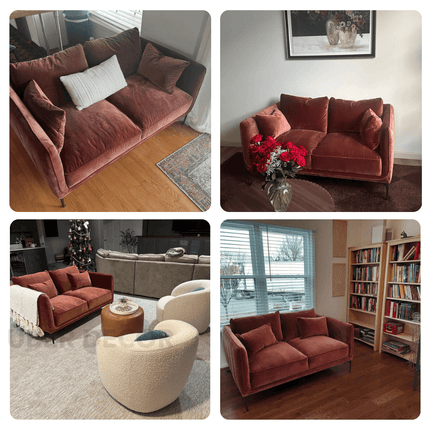 Amelise 60" Loveseat- Contemporary Upholstered 2 Seater Couch for Office, Living room or Small Spaces