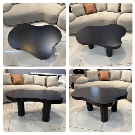 Tocantins Cloud Coffee Table Organic Nordic Design Solid Wood Rounded Legs Minimalist Centerpiece for Modern Living Spaces