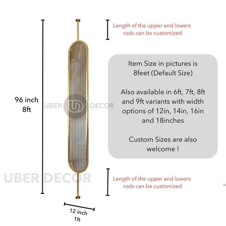 Opulent Nordic Style Metal Partition Wall Room Divider - Custom Metal Partition - Uber Decor