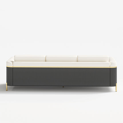 Nicosia Luxury Modern Art Deco Sofa with Fluted Base Design Customisable Designer Couch for Executive Interiors