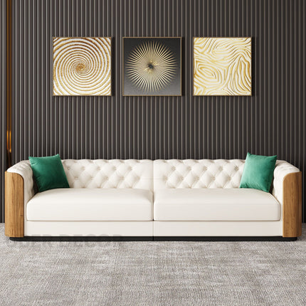 Lublin Luxury Modern Sofa Set for Living Room with Tufted Upholstery and Wooden Frame