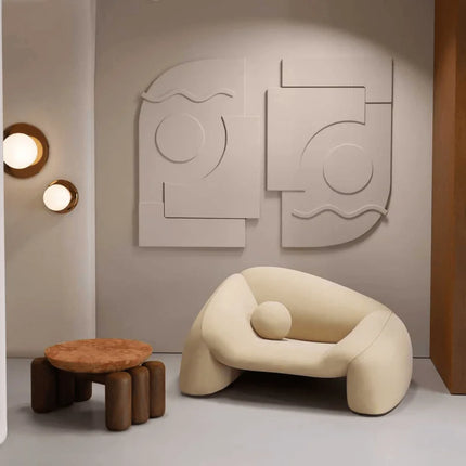 Whisper Ease Mid Century Modern Sculptural Lounge Chair for Living Room and Lounge