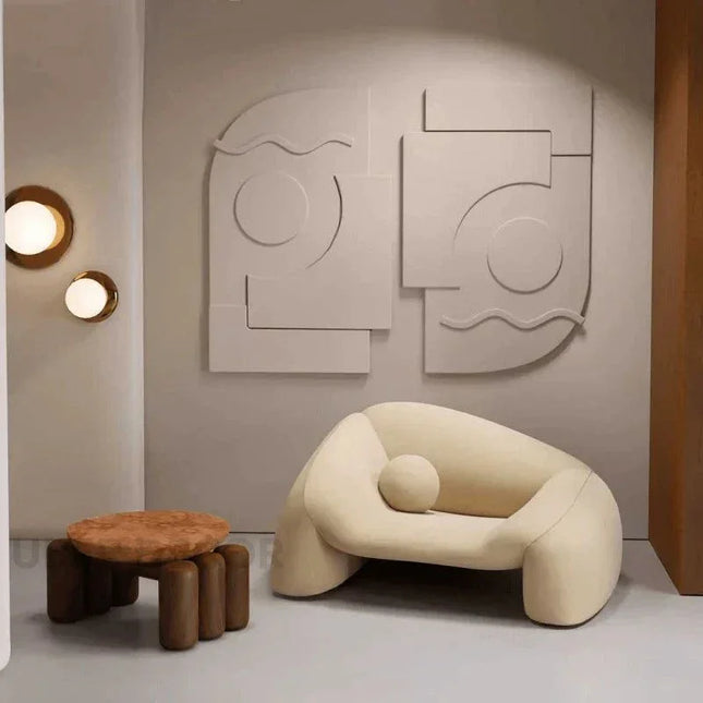 Whisper Ease Mid Century Modern Sculptural Lounge Chair for Living Room and Lounge - Uber Decor