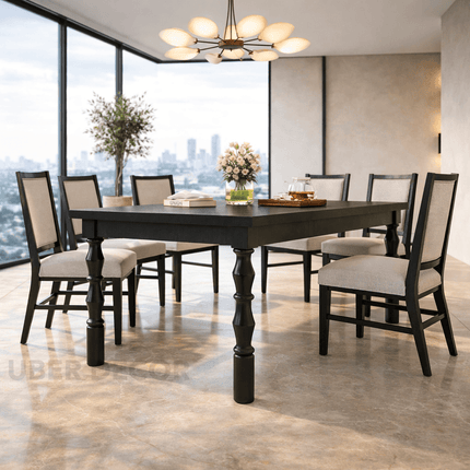 Kingsford Charm Classic Wooden Dining Table – Elegant Traditional Dining Room Centerpiece