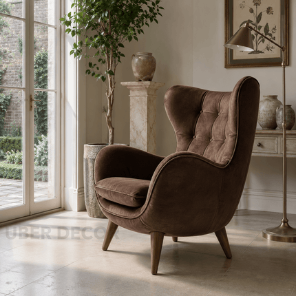 Kalen Tufted Wingback Accent Chair – Scandinavian for Living Room