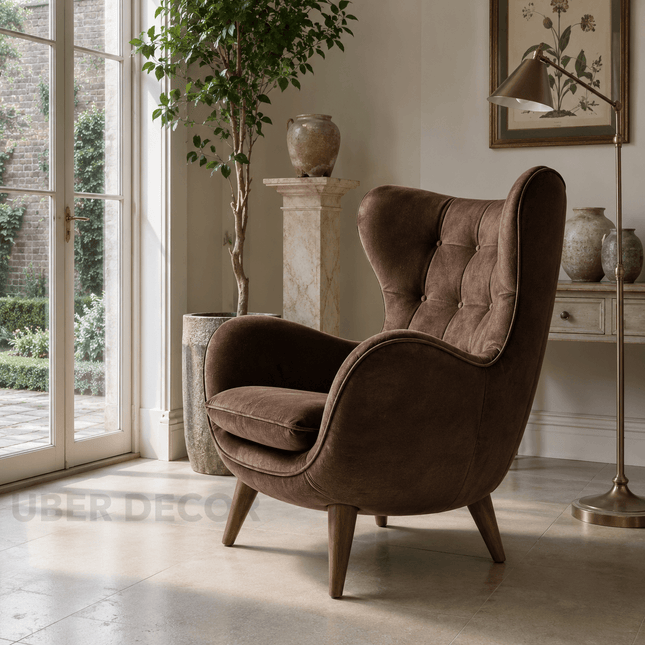 Kalen Tufted Wingback Accent Chair – Scandinavian for Living Room