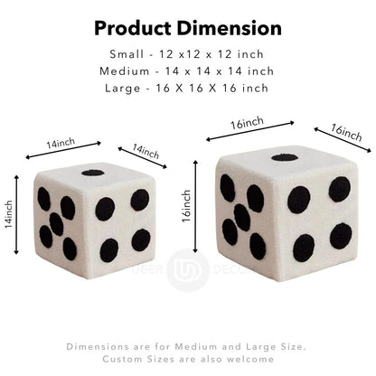 Dice Cube Ottoman - Stylish Square Ottoman Stool for Kids Bedroom and Living Room Furniture Design