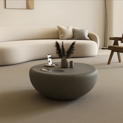 Jhelum Modern Sculptural Minimalist Coffee Table for Living Room