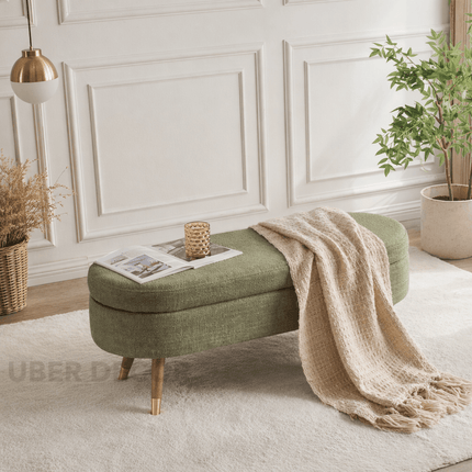 Elora Oval Storage Bench with Lift Top Lid