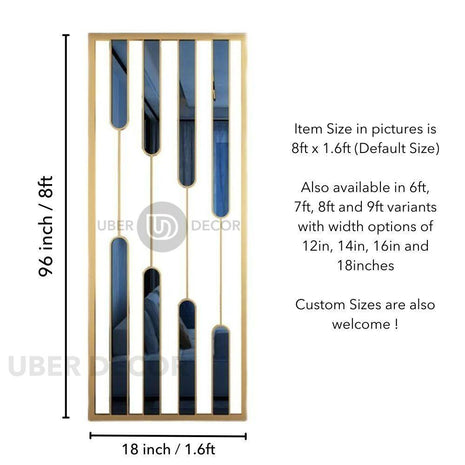 Elegant Contemporary Metal Partition Wall Room Divider - Custom Metal Partitions in Stainless Steel - Uber Decor