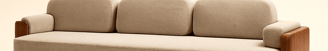 Pondicherry 3-Seater Modern Wooden Sofa Minimalist Luxury Couch for Living Room