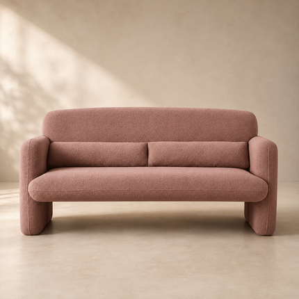 Quito 59" Soft Contour Couch Modern Rounded Edge Sofa for Elevated Comfort & Style