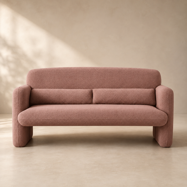 Quito 59" Soft Contour Couch Modern Rounded Edge Sofa for Elevated Comfort & Style