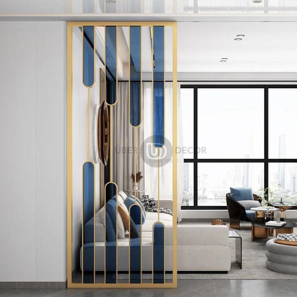 Elegant Contemporary Metal Partition Wall Room Divider - Custom Metal Partitions in Stainless Steel