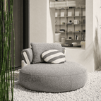 Ash Grey Fuzzy Boucle