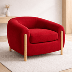 Crimson Red Suede Velvet