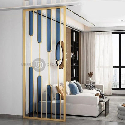 Elegant Contemporary Metal Partition Wall Room Divider - Custom Metal Partitions in Stainless Steel