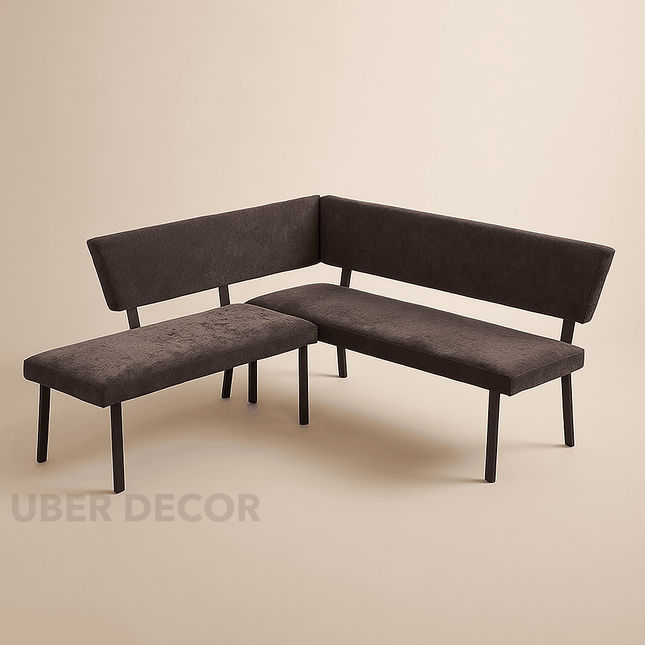 Indra Craft L Shaped Upholstered Corner Bench Contemporary Living Lounge Furniture