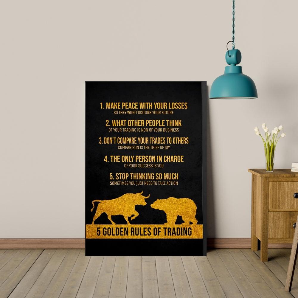 Golden Trading Rules Masterpiece Wall Art