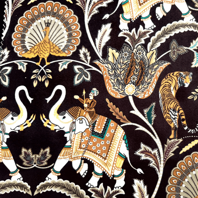 Istanbel Martar - Safari Print Suede Upholstery Fabric- Royal Safari Heritage