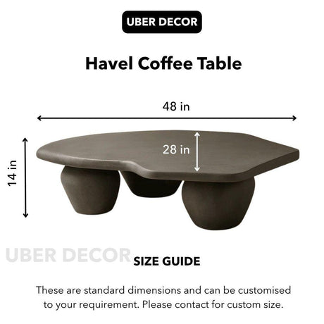 Havel Sculptural Modern Japandi Organic Center Table with Matte White Finish for Contemporary Living Rooms - Uber Decor