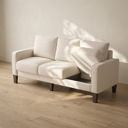 Vienna 75" Storage Sofa- Comfy Upholstered 3 Seater Sofa with Storage Space for Compact Small Space