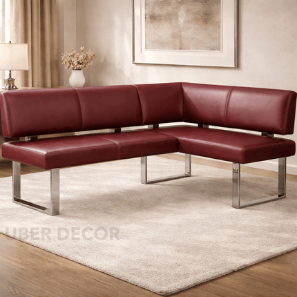 Elementa Edge Modern L Shaped Corner Bench Contemporary Minimal Customisable Seating for Dining Living Lounge and Office Spaces