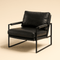 Arlise- Mid Century Modern Leather Upholstered Accent Armchair for Lounge Room, Office or Home - Uber Decor