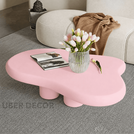 Tigris Blanc Cloud Coffee Table Sculptural Top Irregular Organic Form Rounded Legs Minimalist Accent for Modern Living Rooms