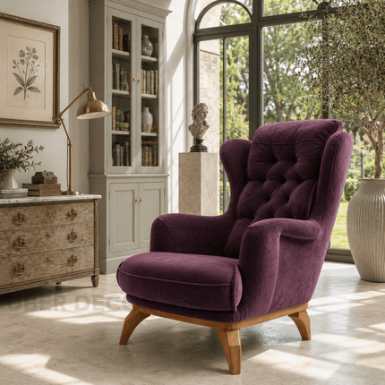 Riven Tufted Wingback Accent Chair – Modern Classic for Lounge