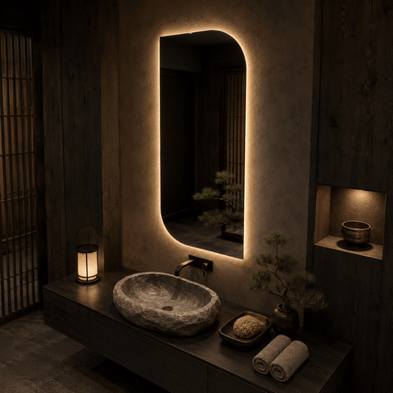 Clover LED Dressing Mirror – Frameless Front Lit or Back Lit Mirror for Bedroom & Vanity