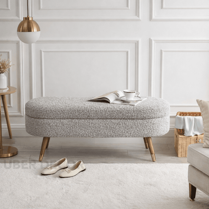 Elora Oval Storage Bench with Lift Top Lid
