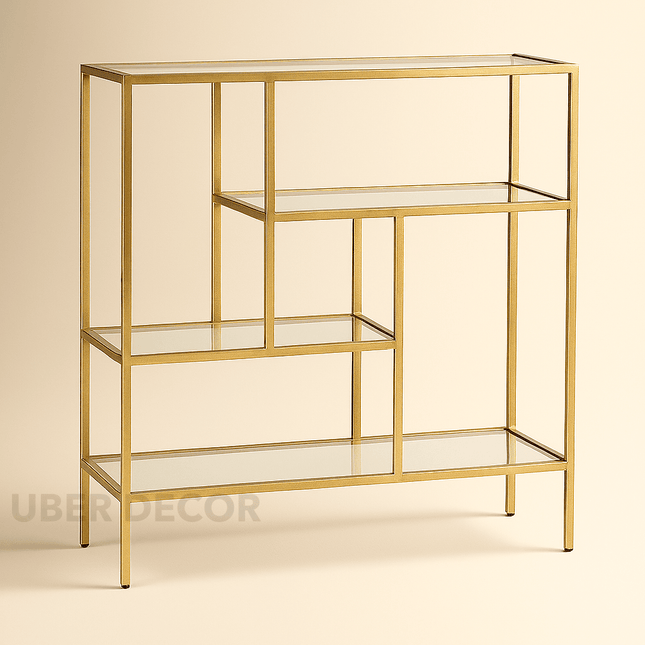 Seren Vista Console Table – Geometric Mid‑Century Modern Console Table for Hallway or Living Room