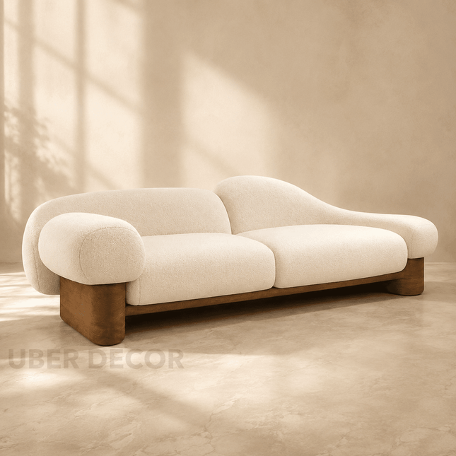 Auckland Designer Sofa Modern Japandi Luxury Couch with Asymmetric Arms