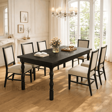 Kingsford Charm Classic Wooden Dining Table – Elegant Traditional Dining Room Centerpiece