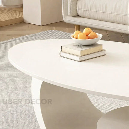 Lena Glide Nordic Coffee Table Versatile Rolling Design for Living Room and Bedroom