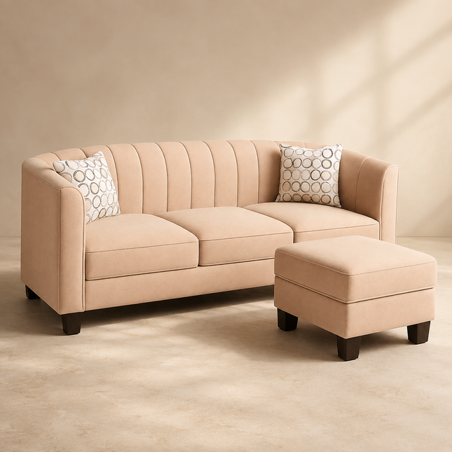 Casablanca 78" Sectional Sofa- Small 3-Seat L Shaped Convertible Sofa Couch with Chaise for Small Spaces