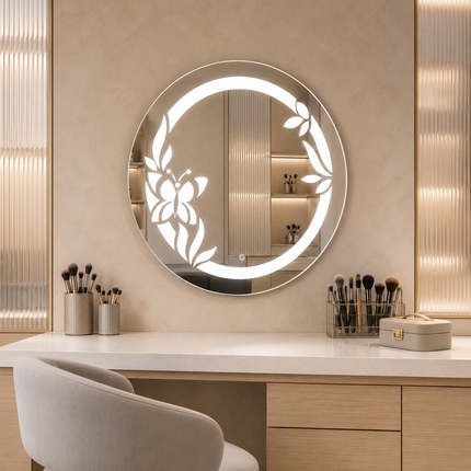 Radiantix front-lit or backlit Led mirror- 3-colour touch button frameless bathroom vanity mirror