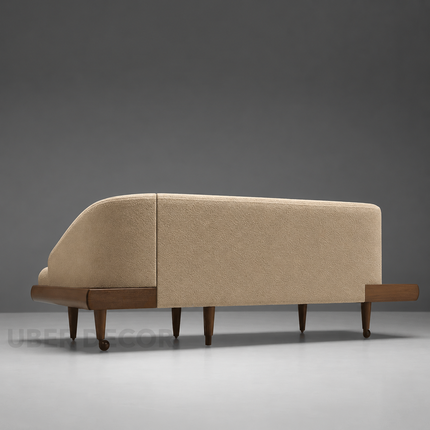 Dallas 4-Seater Modern Sectional Sofa Wooden Base Neutral Upholstered Couch for Living Room